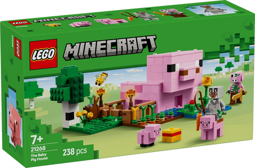 Lego Minecraft 21268 The Baby Pig House Toy Playset for Ages 7 and Up - Bobobiy