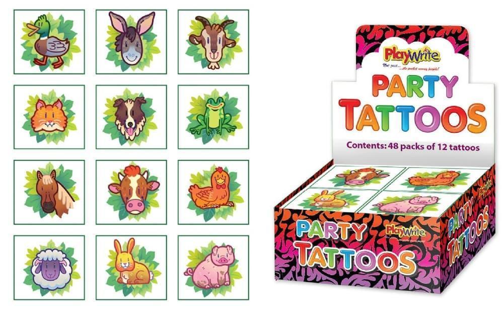 C022015-a-Pack-of-12-Farm-Animal-Themed-Temporary-Tattoos_1 - Bobobiy