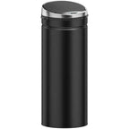 Black automatic motion sensor rubbish bin with stainless steel lid, 50L capacity