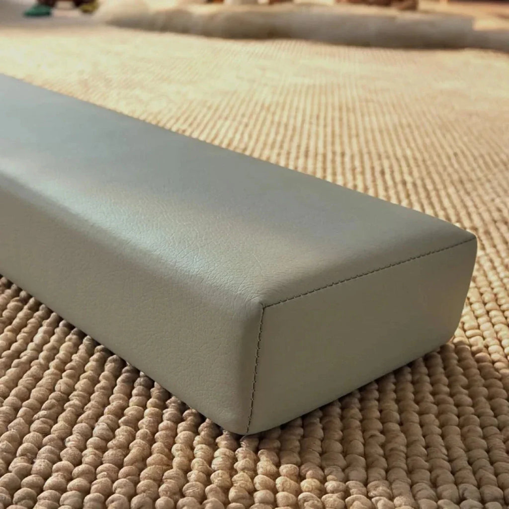 Sea Salt padded balance beam with smooth top and rounded corner
