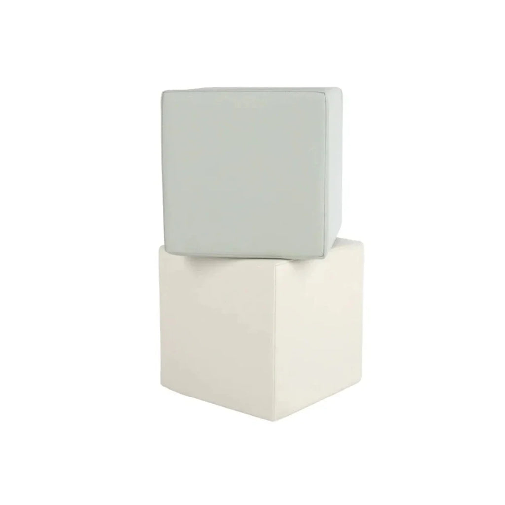 Two-tone soft play cubes, sea salt cube and pebble cube
