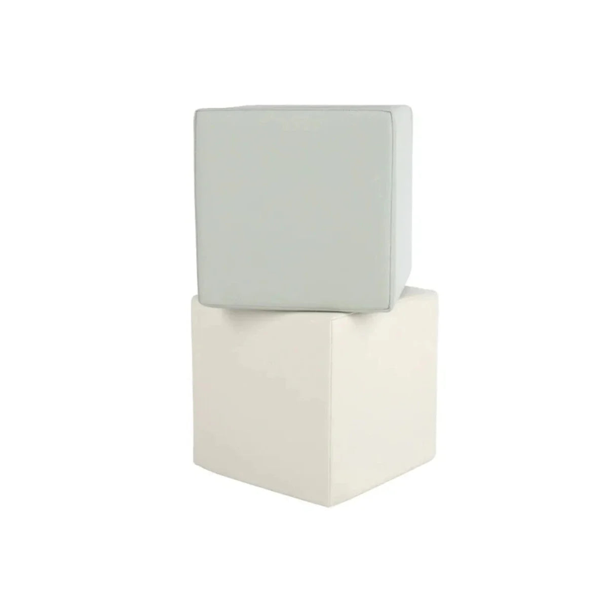 Two-tone soft play cubes, sea salt cube and pebble cube