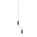 Manual hand crank mechanism with white support arm for retractable awning