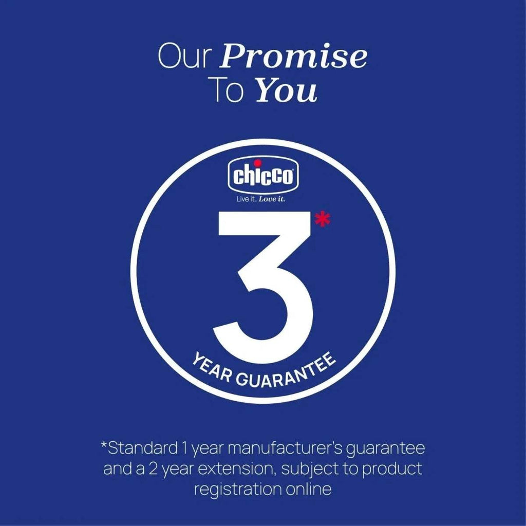 Chicco 3-year guarantee badge