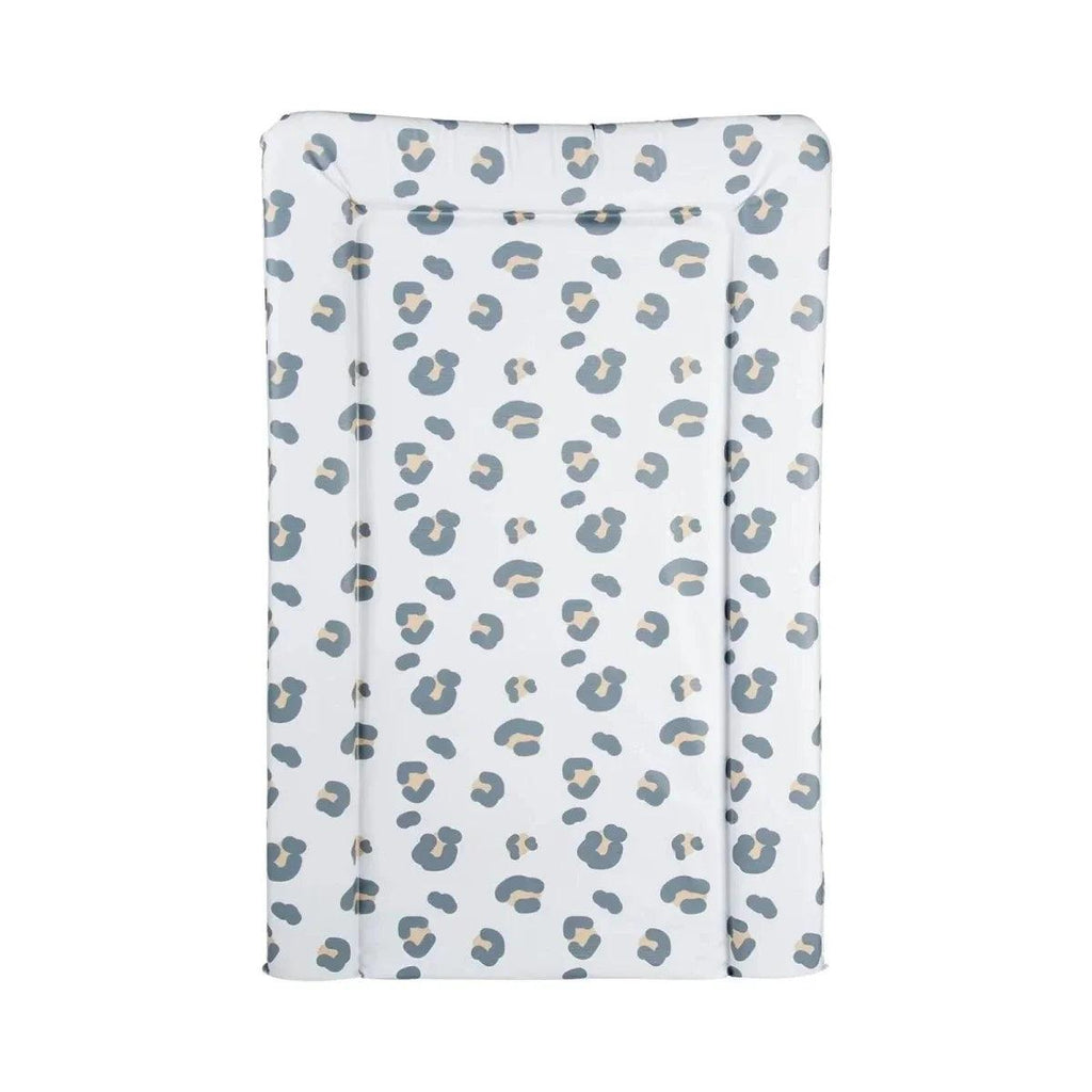 CuddleCo changing mat with muted leopard print, padded fold-out surface