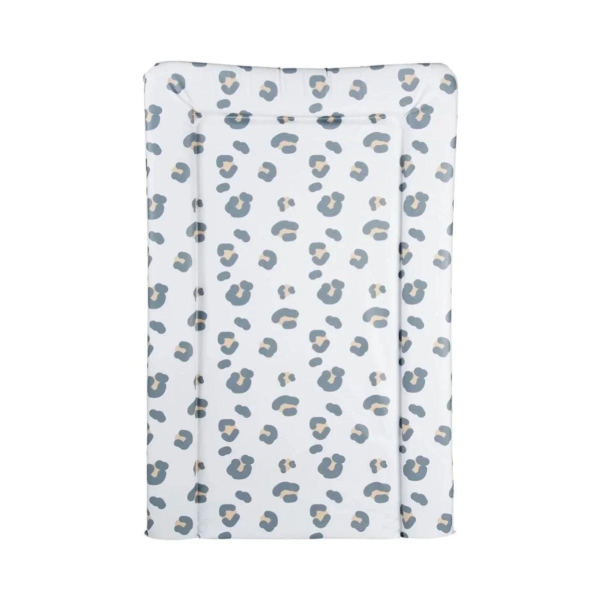 CuddleCo changing mat with muted leopard print, padded fold-out surface