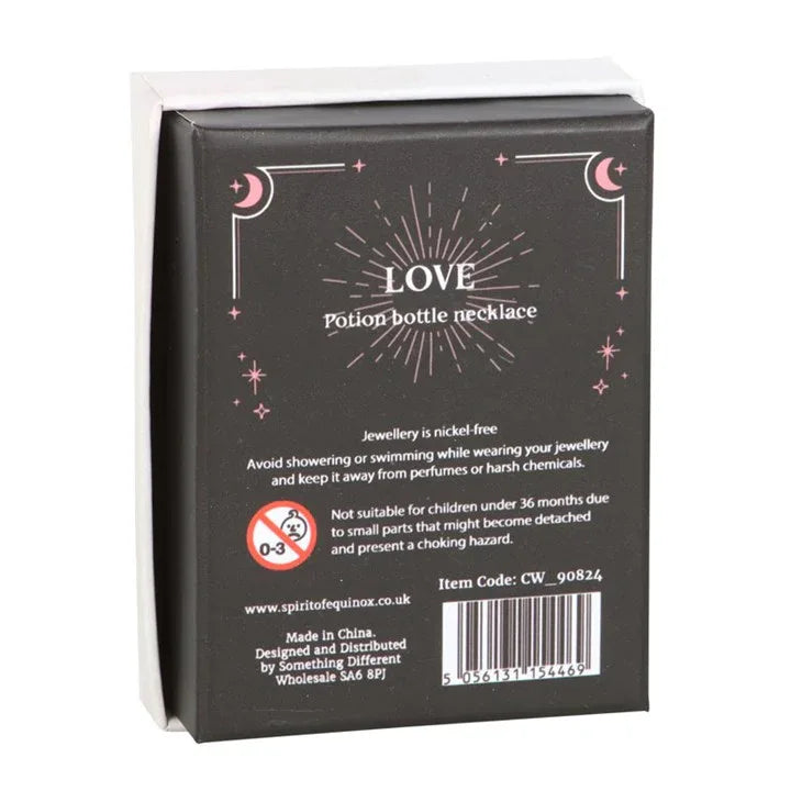 Love Rose Quartz Crystal Chip Potion Bottle Necklace - Bobobiy