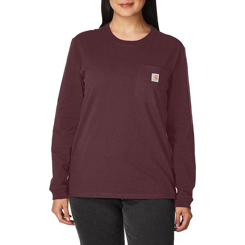 Carhartt-103244-Womens-Heavyweight-Loose-Fit-Long-Sleeve-Pocket-T-Shirt-Workwear-Nation-Ltd-8795 - Bobobiy