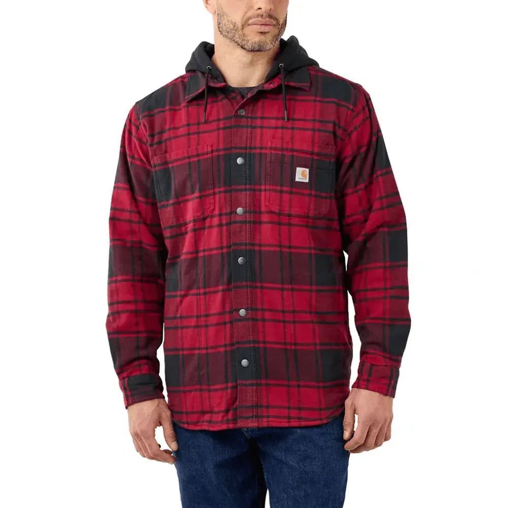 Carhartt-105621-Rugged-Flex-Relaxed-Fit-Flannel-Fleece-Lined-Hooded-Jac-Shirt-Workwear-Nation-Ltd-3903 - Bobobiy