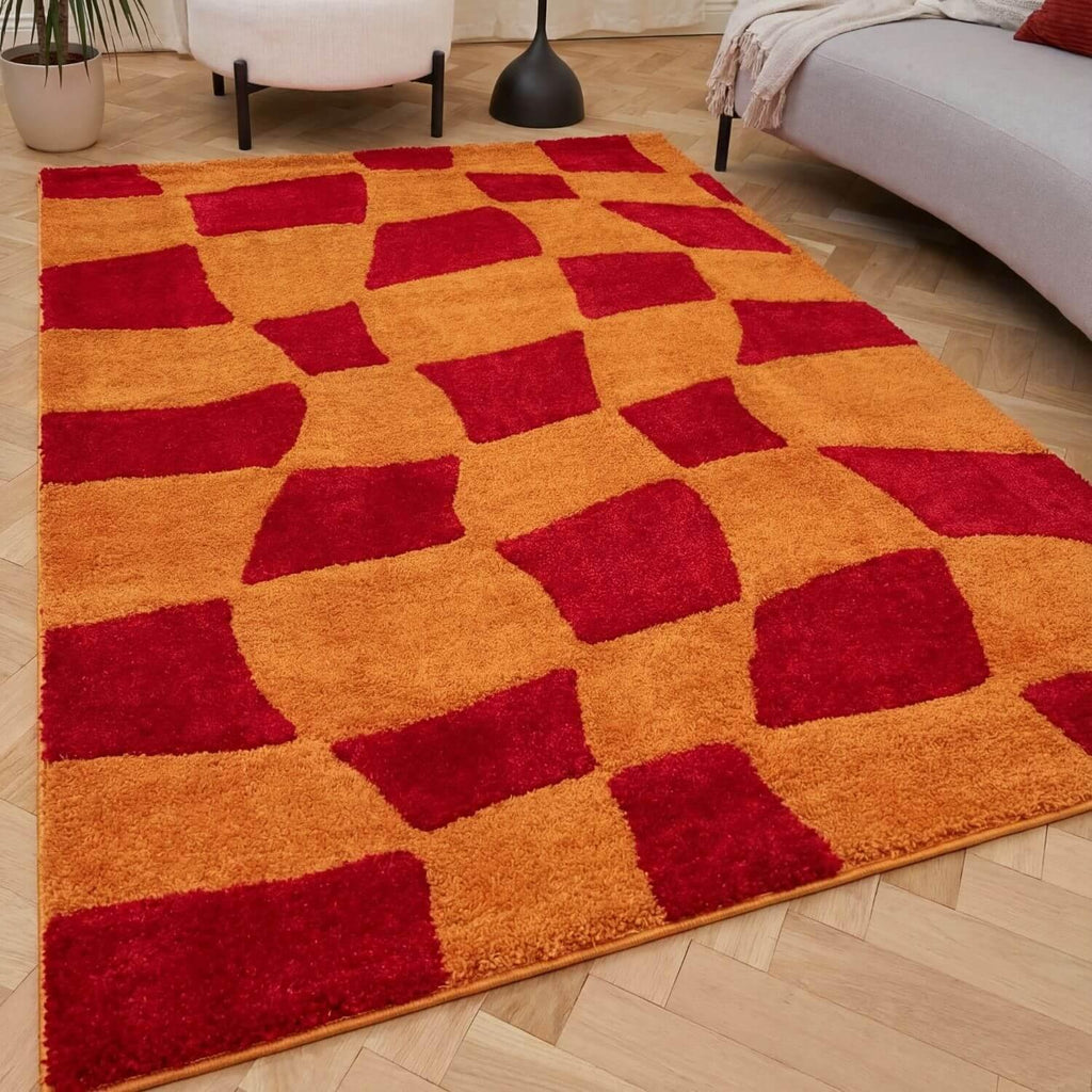 Checkered_Orange_red_direct_image - Bobobiy