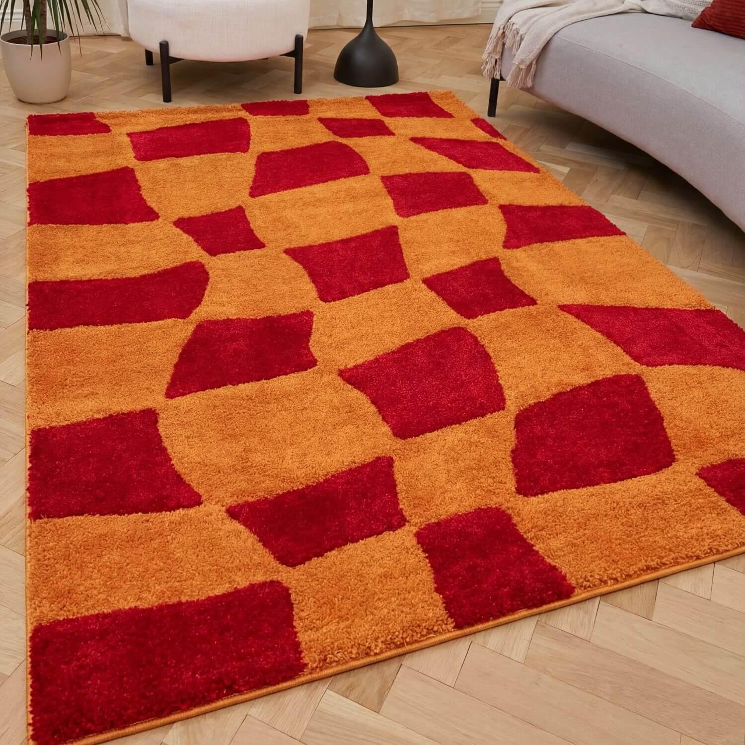 Checkered_Orange_red_direct_image - Bobobiy
