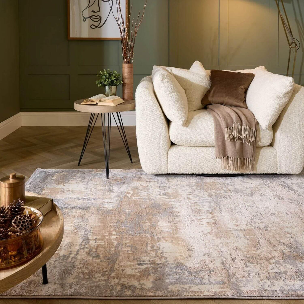 Cosimo_Beige_Grey_Distressed_Modern_Rug_1 - Bobobiy