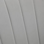 Light grey velvet fabric with vertical channel texture, close-up