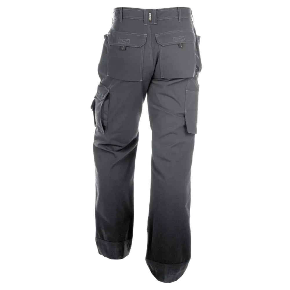 DASSY Texas 200595 Canvas Holster Pocket Kneepad Trousers Cement Grey, 43" Waist 34" Leg - Bobobiy