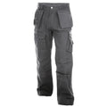 DASSY Texas 200595 Canvas Holster Pocket Kneepad Trousers Cement Grey, 43" Waist 34" Leg - Bobobiy
