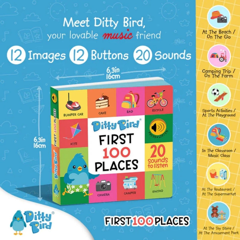 Ditty Bird First 100 Places Book