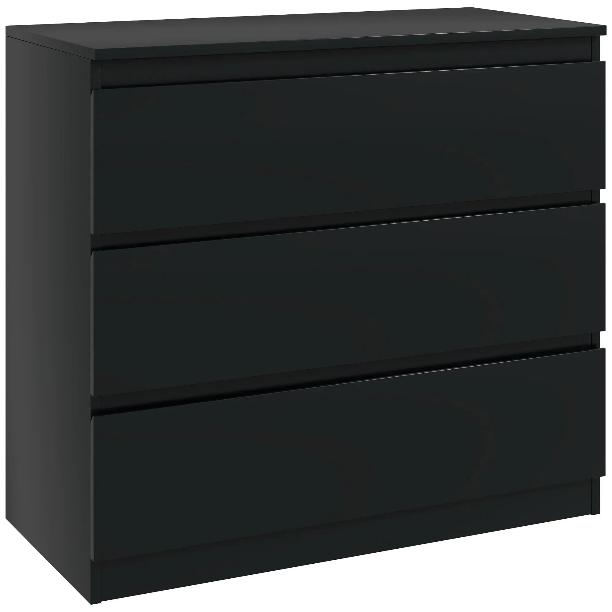 Chest of Three Drawers - Black - Bobobiy