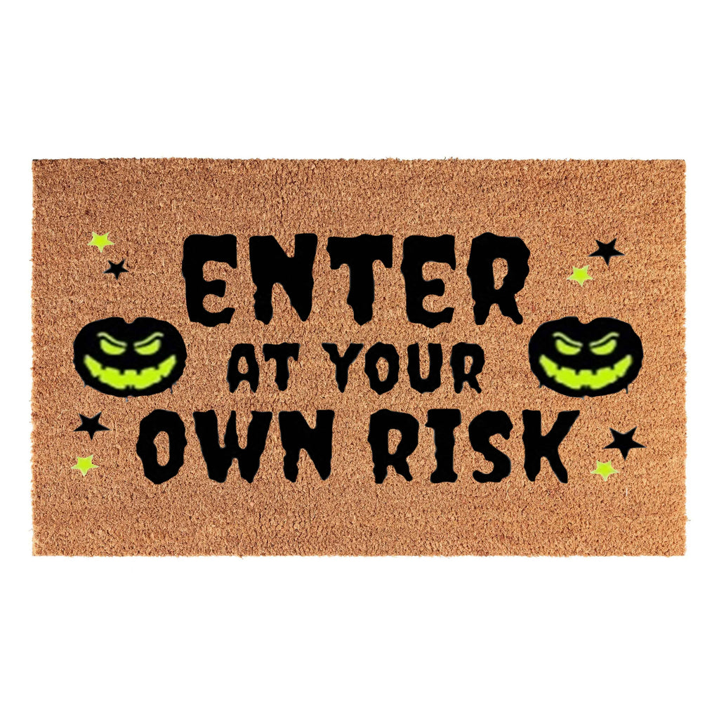 Halloween Doormat 60cm x 40cm - 'Enter At Your Own Risk'