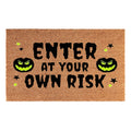 Halloween Doormat 60cm x 40cm - 'Enter At Your Own Risk'