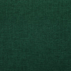 Close-up of dark green velvet-look fabric texture on the loveseat sofa