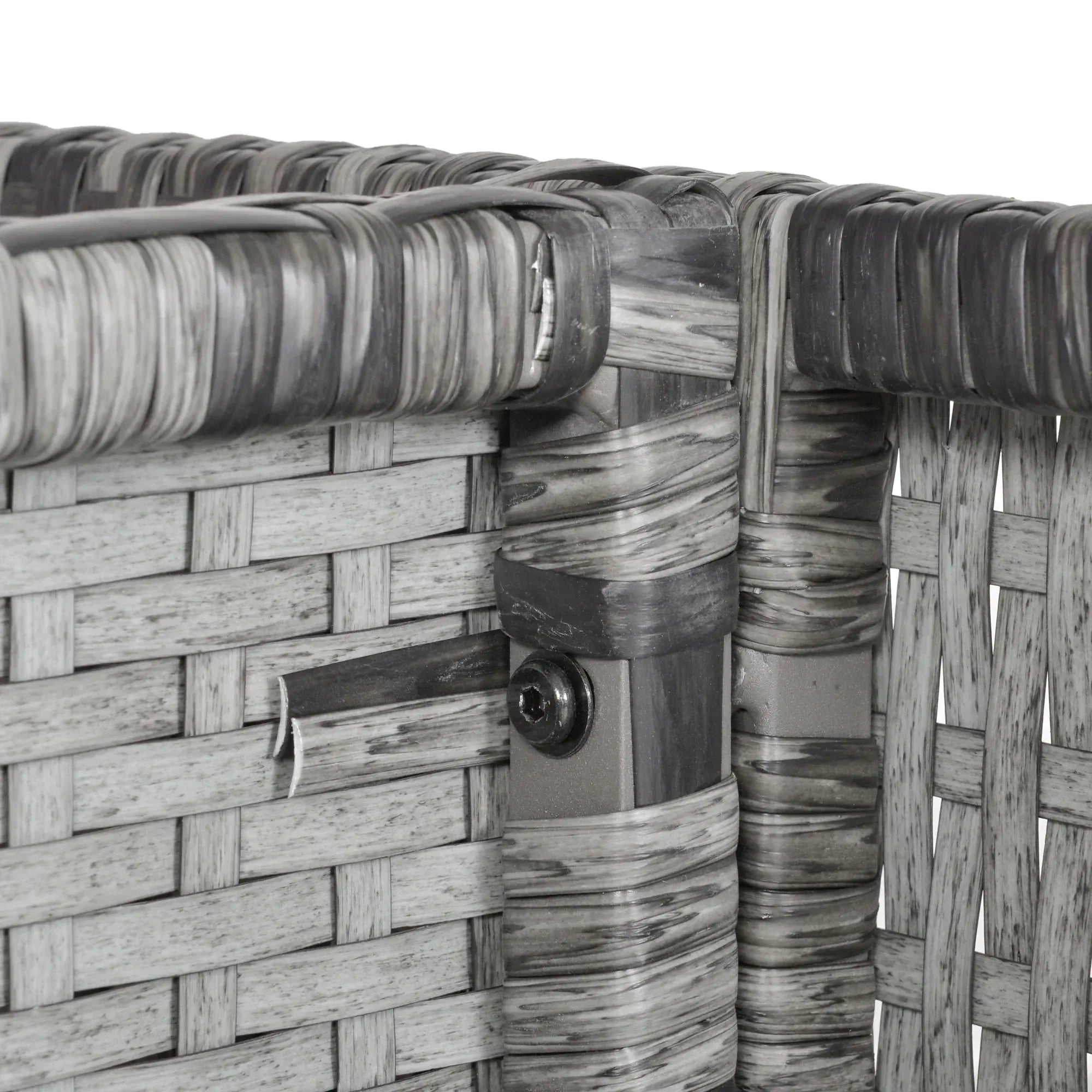 8-Seater Rattan Dining Set Garden Furniture Cushion Seat Woven Rattan Grey - Bobobiy