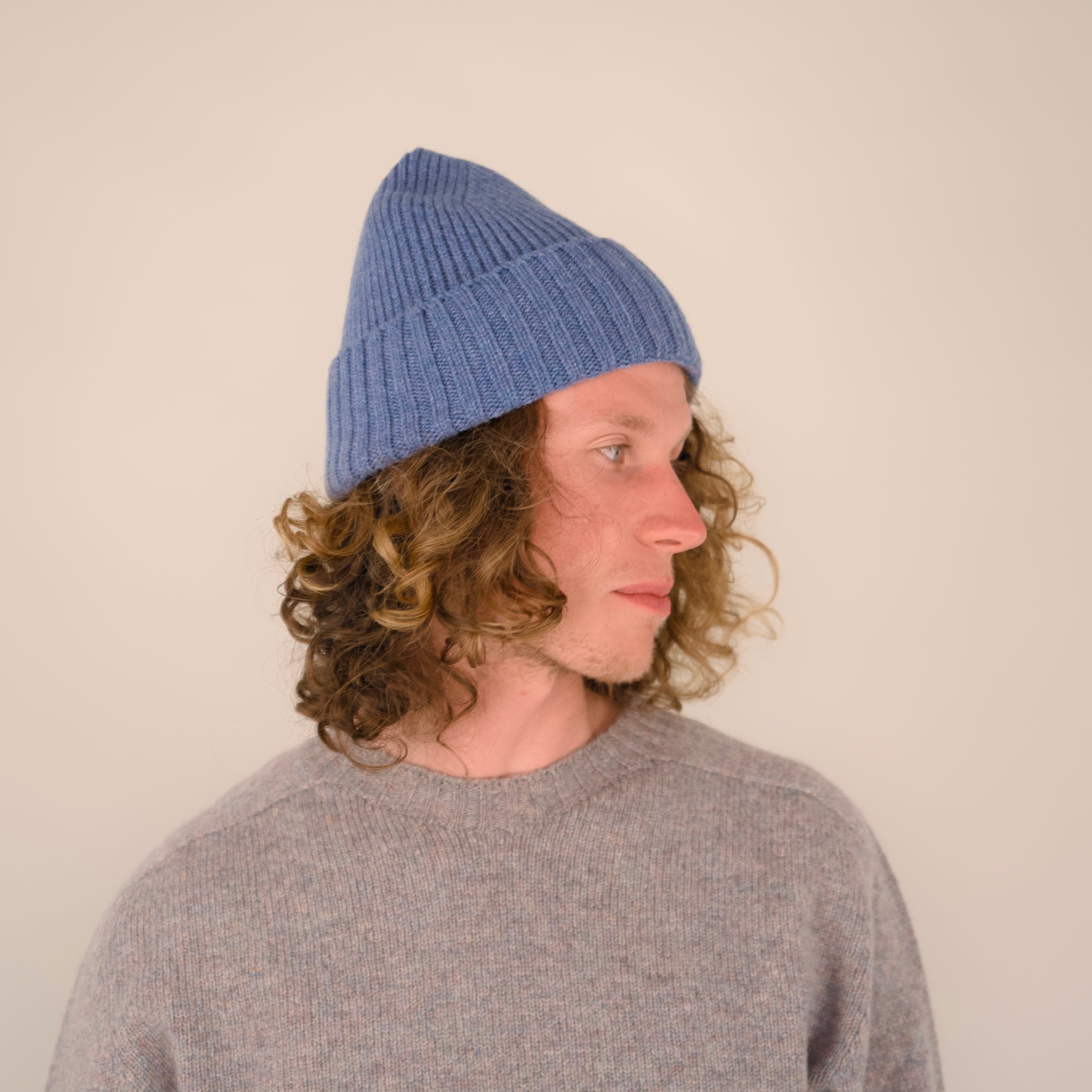 Lambswool - Furrow Hat - Blue Lovat