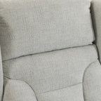 Light grey recliner back cushion with stitched panel design.