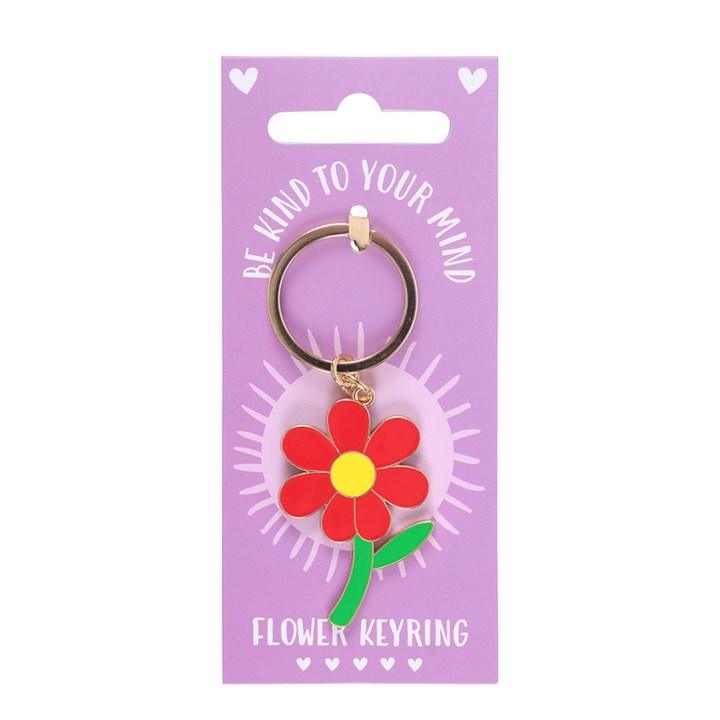 Be Kind to Your Mind Flower Keyring