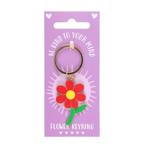 Be Kind to Your Mind Flower Keyring