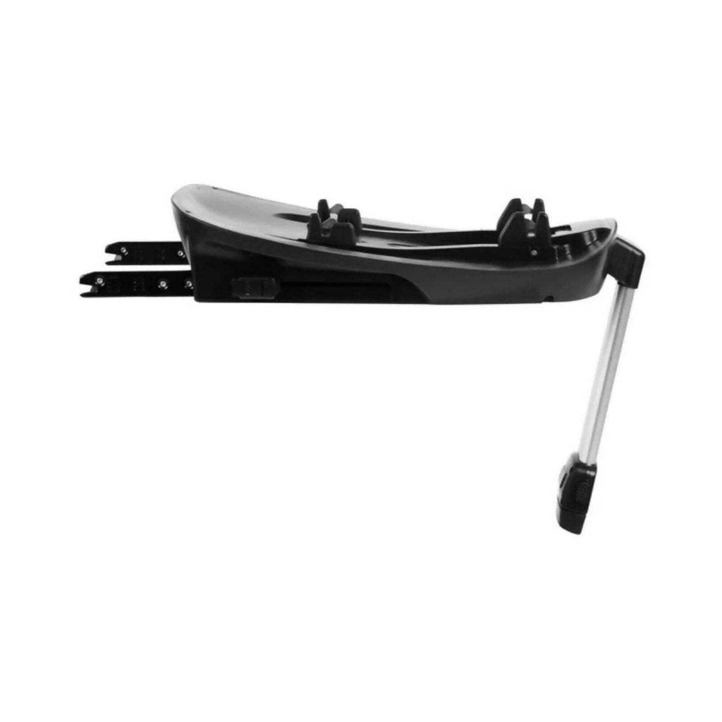 Black ISOFIX base with mounting rails and support legs for i-Size car seat