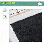 Asphalt roof panel for outdoor rabbit hutch run cage on a wooden frame