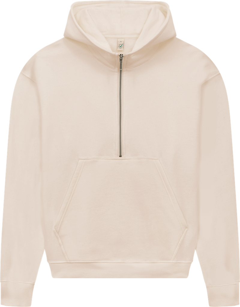 Organic Half Zip Hoodie: Womens