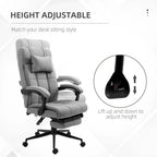 Light grey ergonomic office chair with adjustable height mechanism and armrests