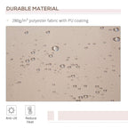 Beige outdoor fabric panel with water droplets texture