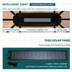 Solar LED light bar with remote control for outdoor gazebo