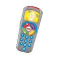 Fisher-Price puppy learning remote with ABC and numbers buttons, gray and red top