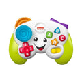 Kids learning game controller with panda face, colorful buttons, and light-blue joystick