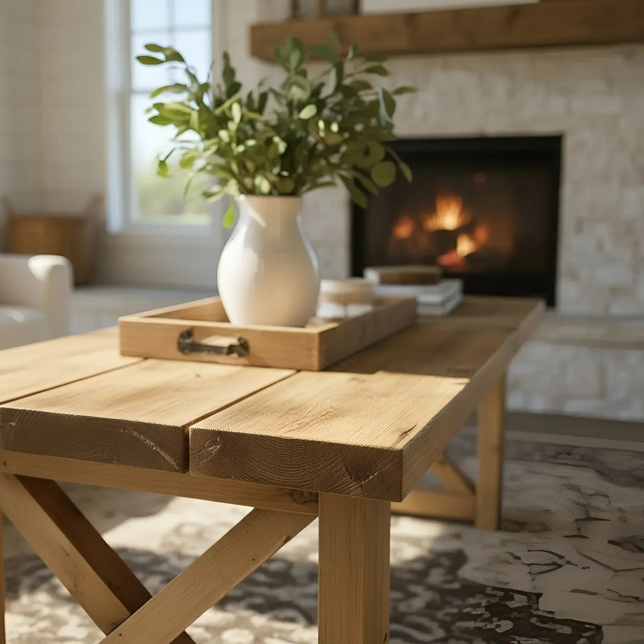 Farmhouse_Coffee_Table_without_shelf_2 - Bobobiy