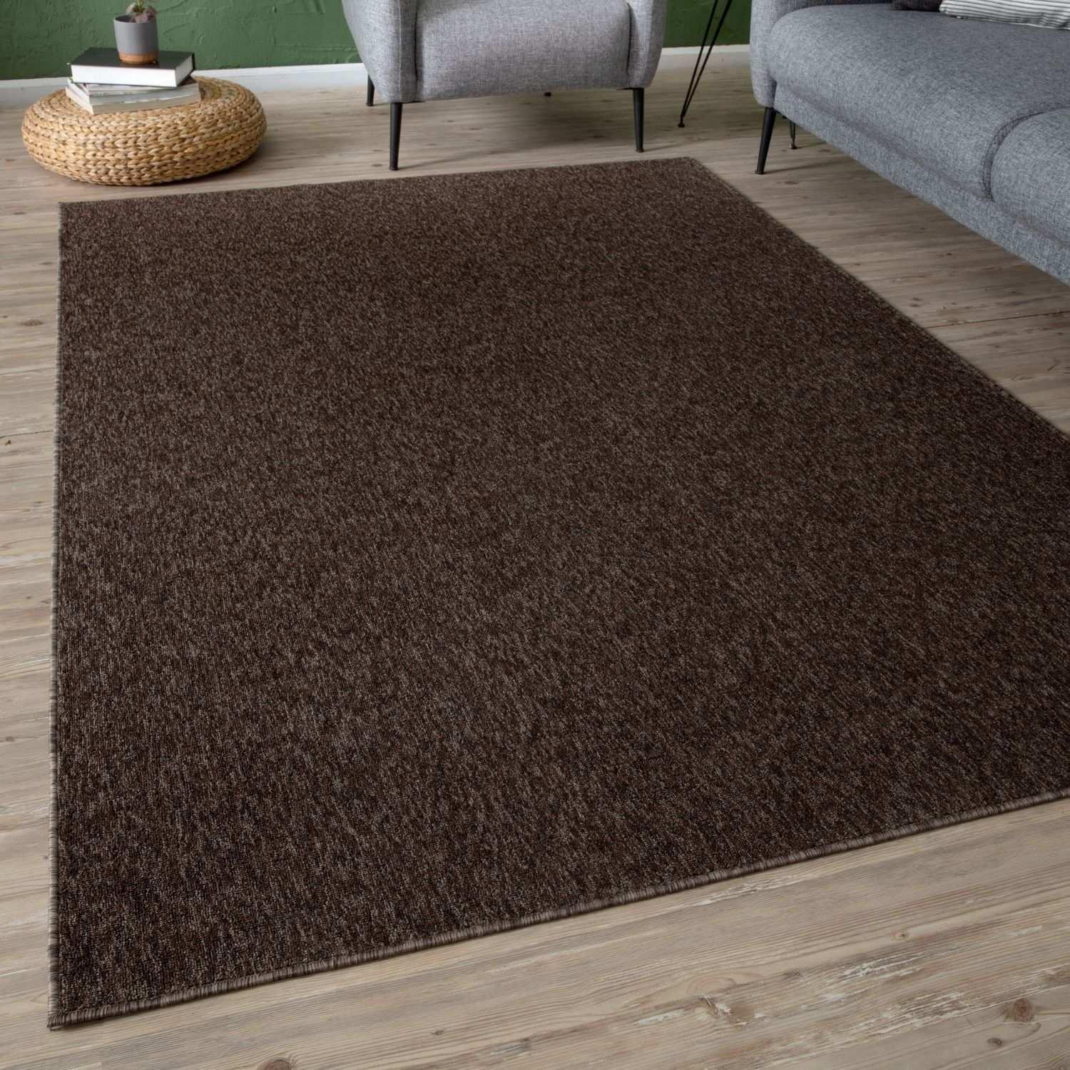 Flex_Brown_Low_Pile_Solid_Rug-10 - Bobobiy