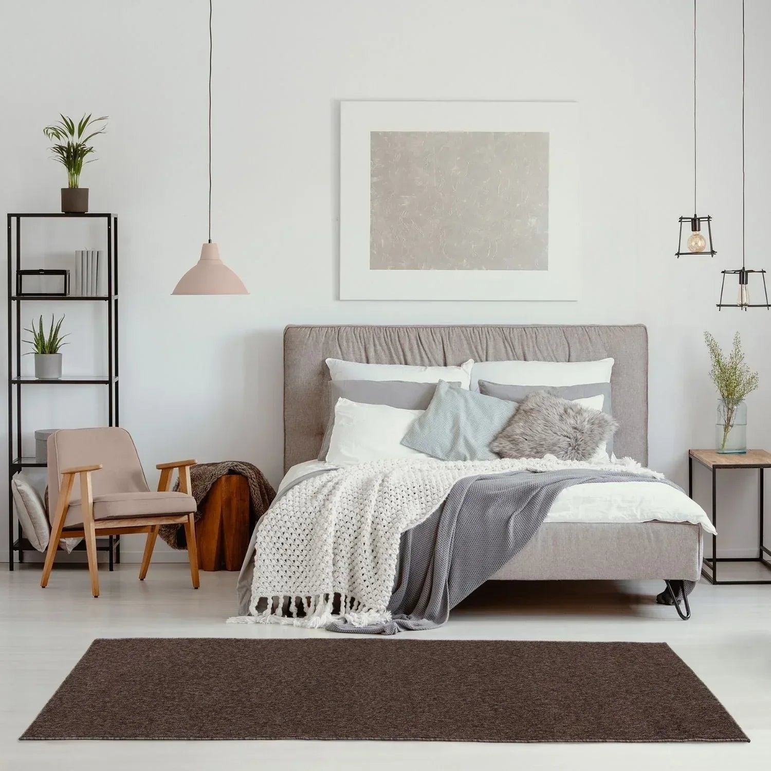 Flex_Brown_Low_Pile_Solid_Rug-13 - Bobobiy