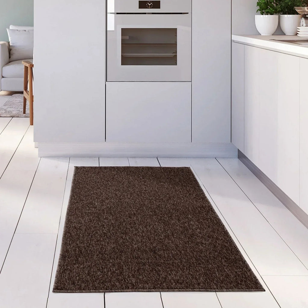 Flex_Brown_Low_Pile_Solid_Rug-15 - Bobobiy