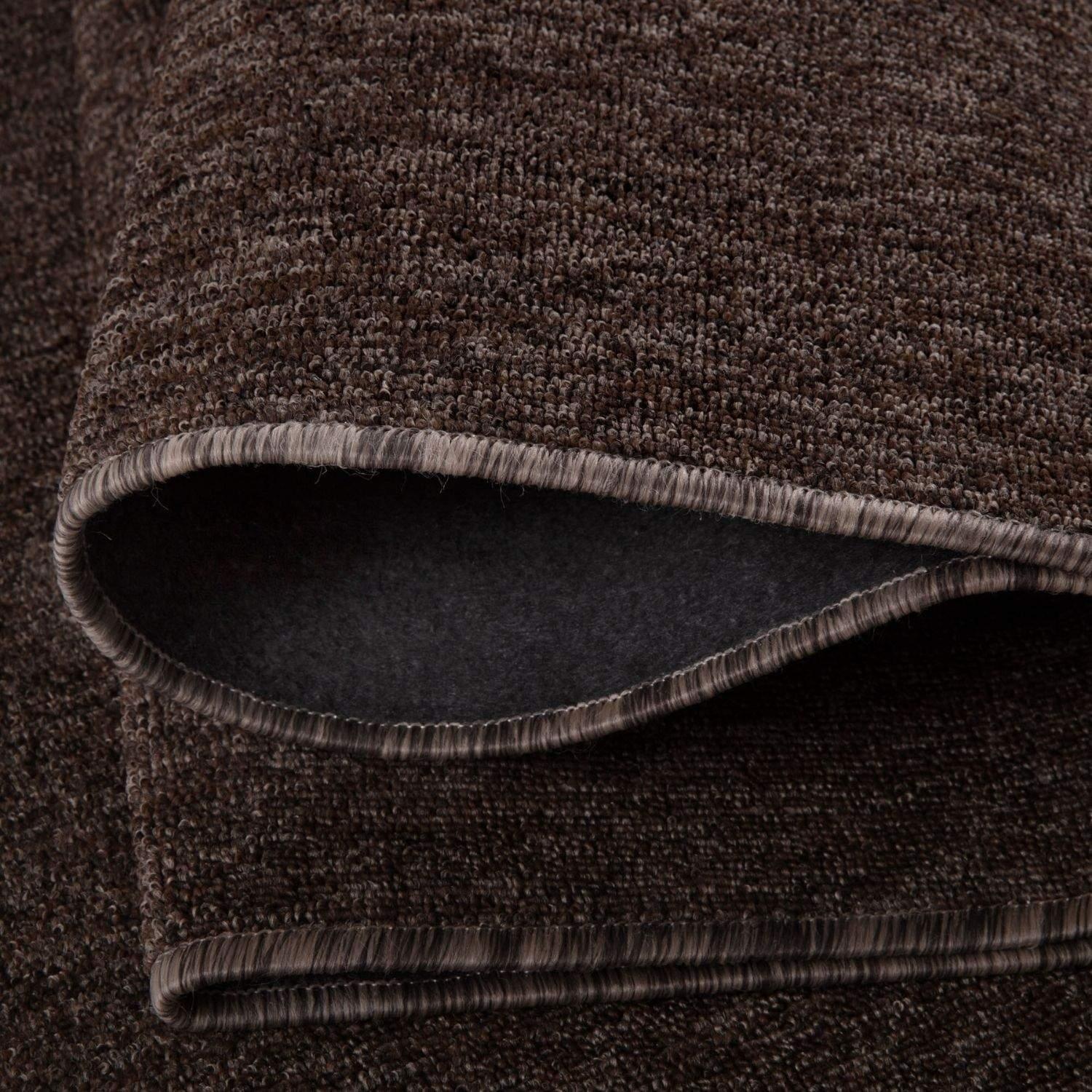 Flex_Brown_Low_Pile_Solid_Rug-2 - Bobobiy