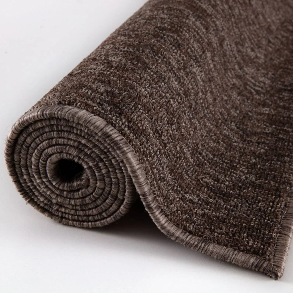 Flex_Brown_Low_Pile_Solid_Rug-3 - Bobobiy