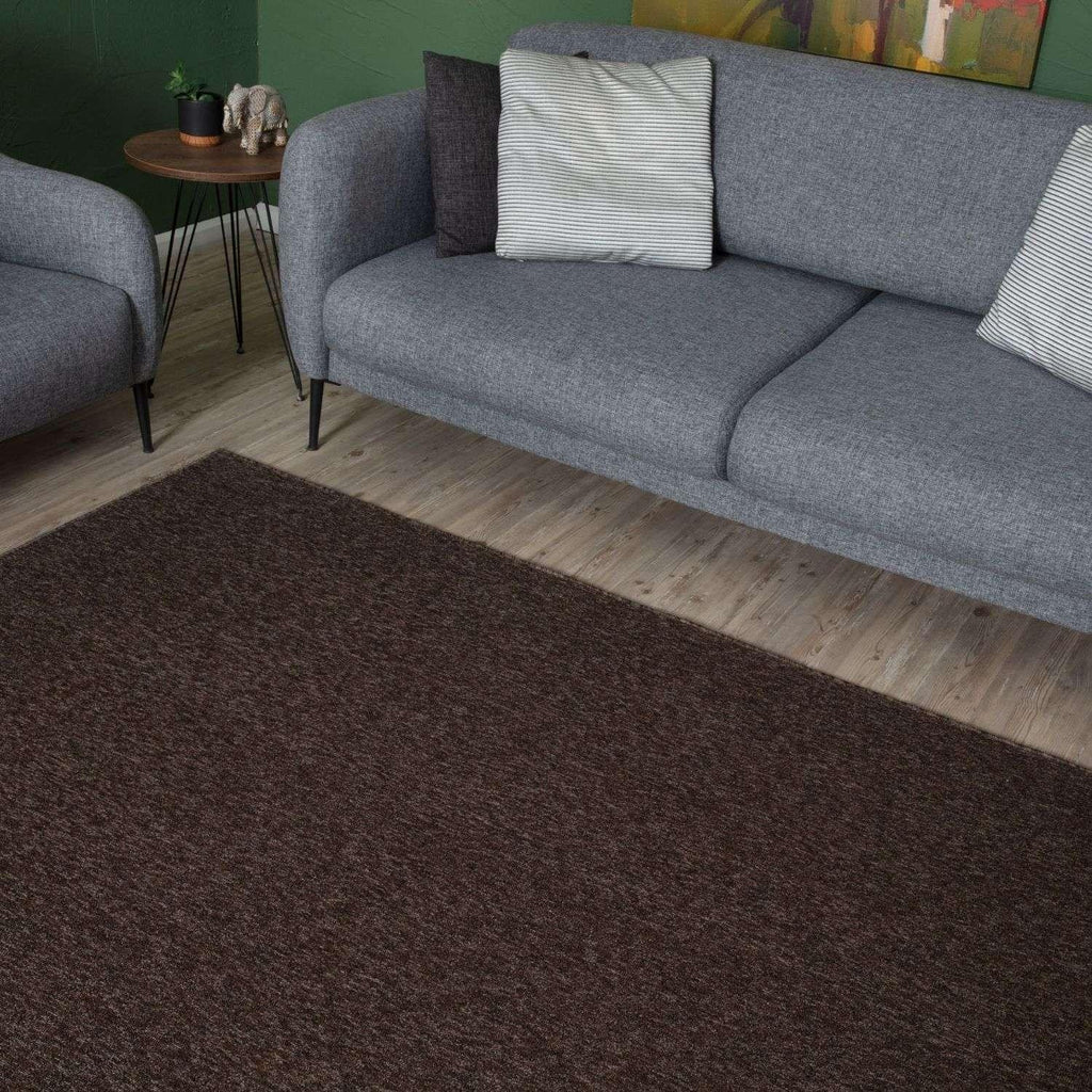 Flex_Brown_Low_Pile_Solid_Rug-7 - Bobobiy