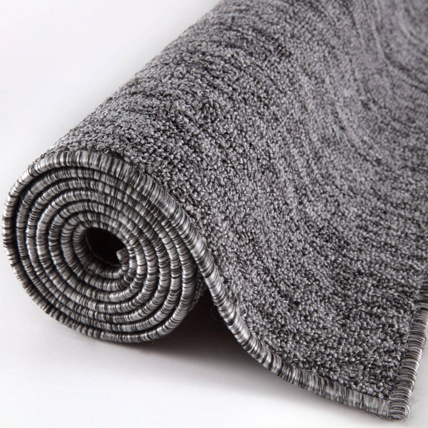 Flex_Grey_Low_Pile_Solid_Rug-2 - Bobobiy