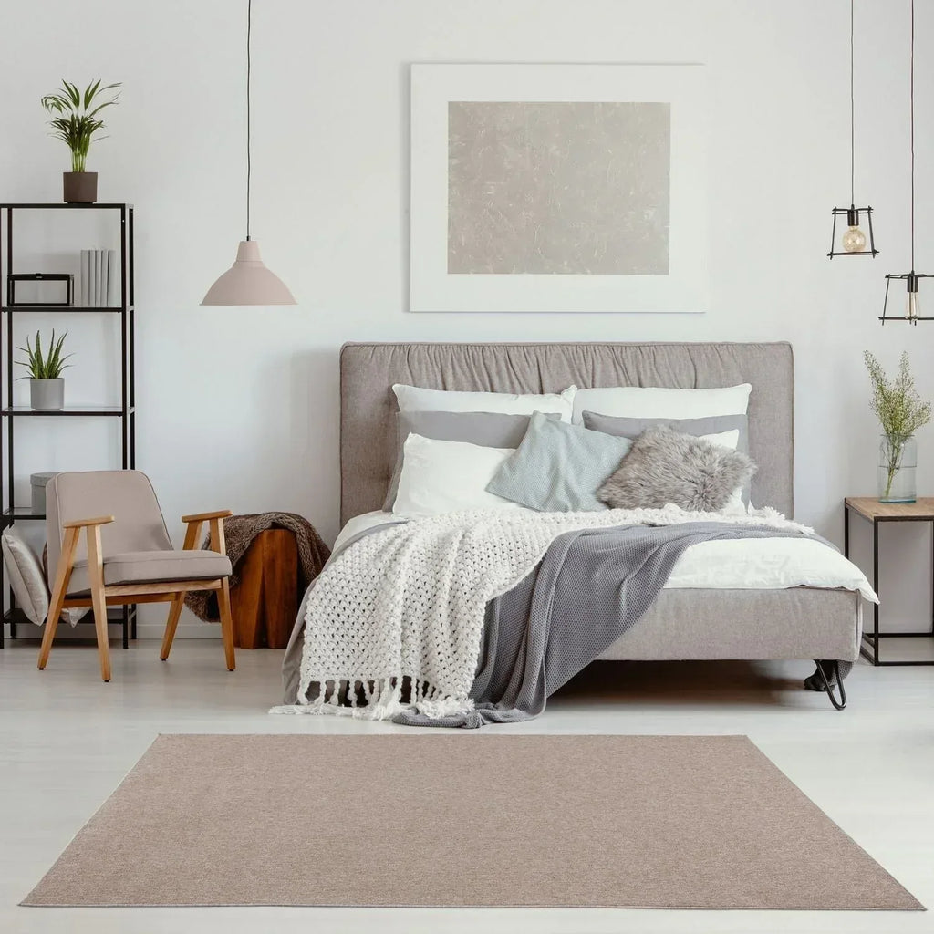 Flex_beige_Low_Pile_Solid_Rug-11 - Bobobiy