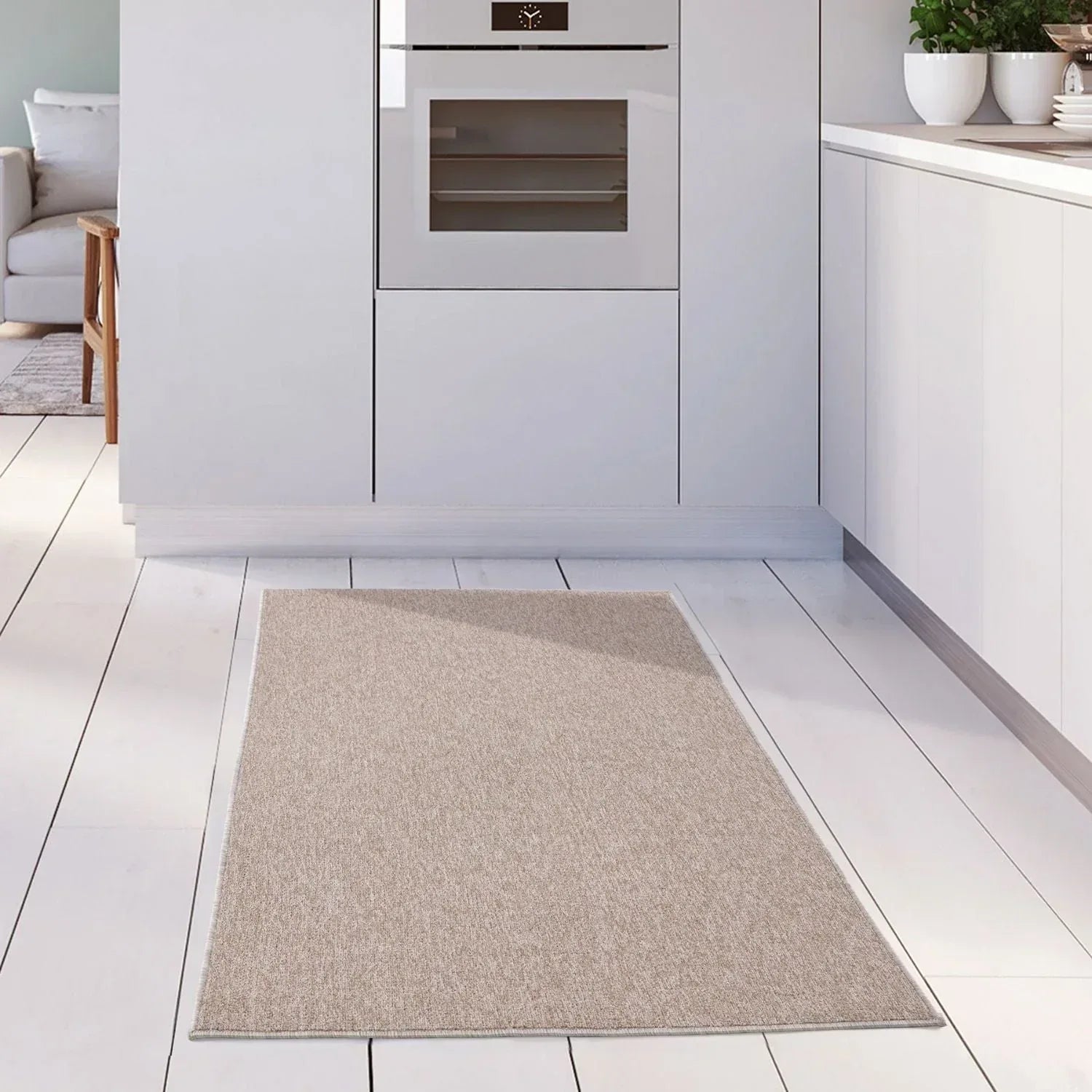Flex_beige_Low_Pile_Solid_Rug-14 - Bobobiy