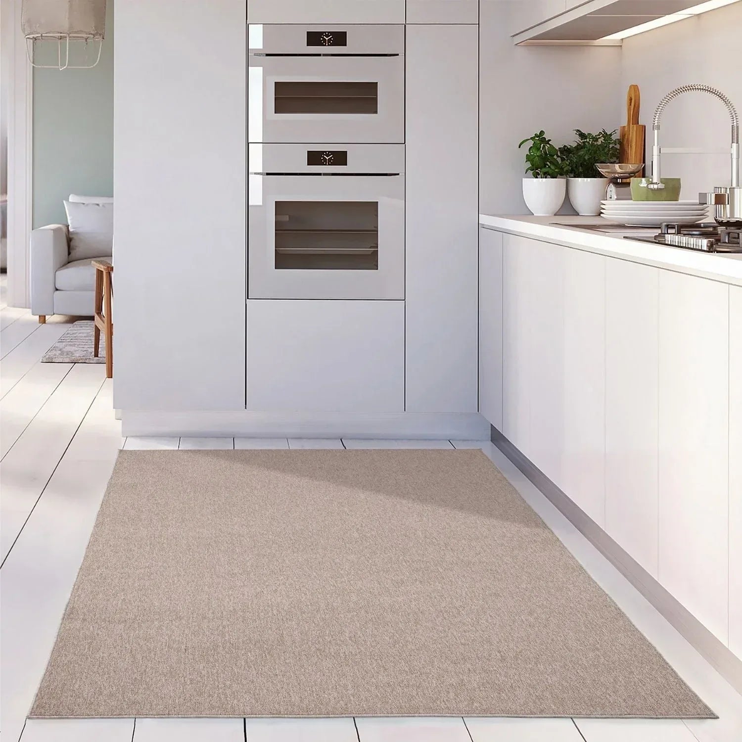 Flex_beige_Low_Pile_Solid_Rug-18 - Bobobiy