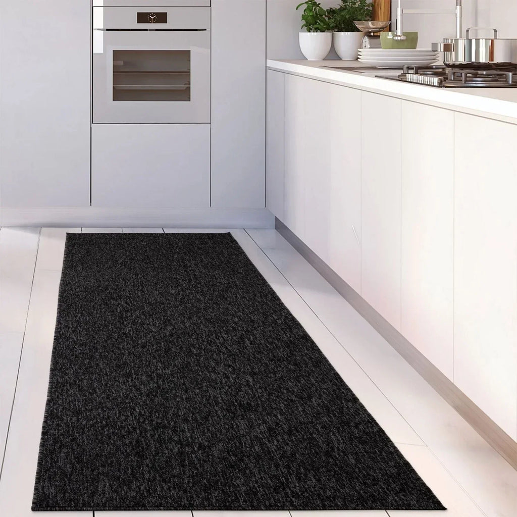 Flex_dark_grey_Low_Pile_Solid_Rug-16 - Bobobiy
