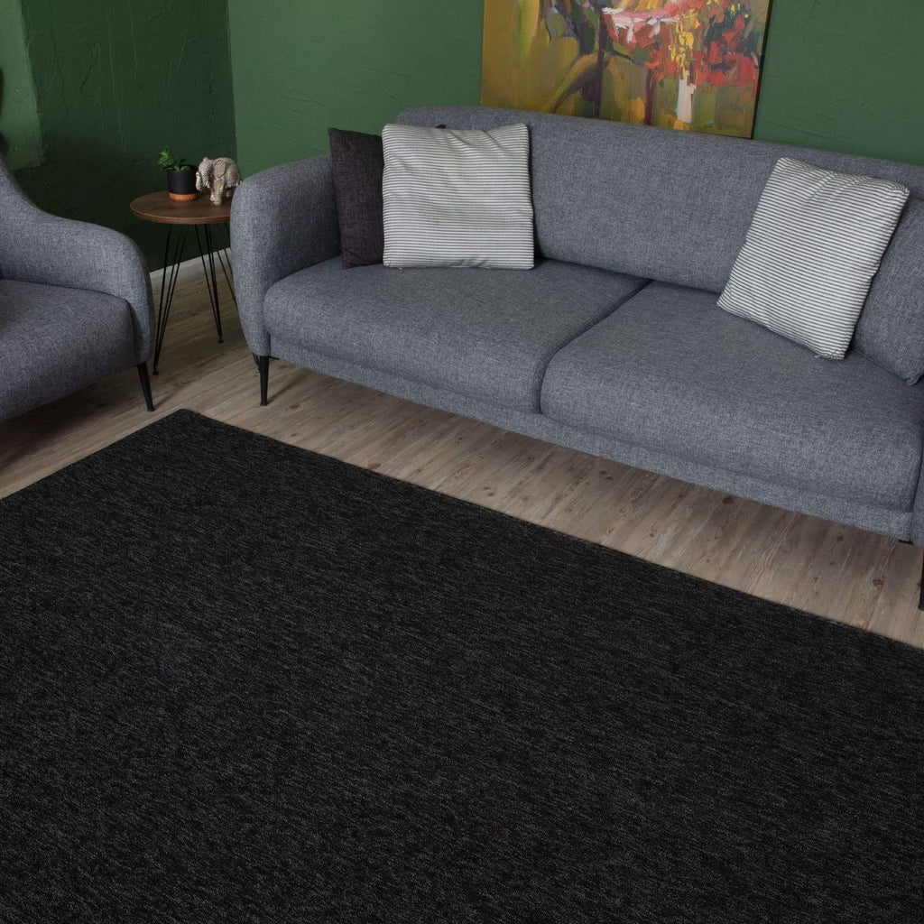 Flex_dark_grey_Low_Pile_Solid_Rug-9 - Bobobiy